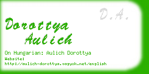 dorottya aulich business card